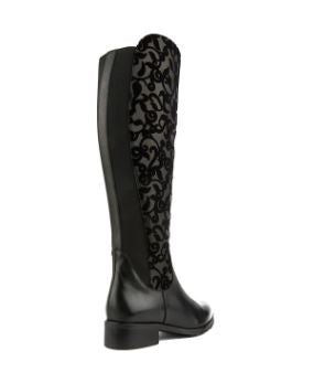 Embassy London - Rubix Long Boot with Embossed Floral Design