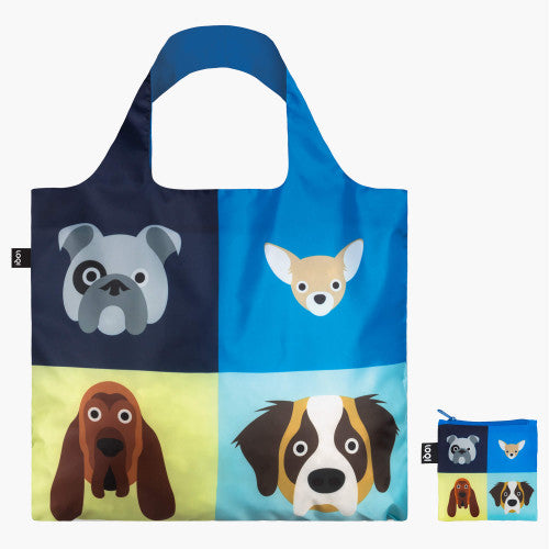 LOQI - Various Dogs Print Recycled Shopping Bag