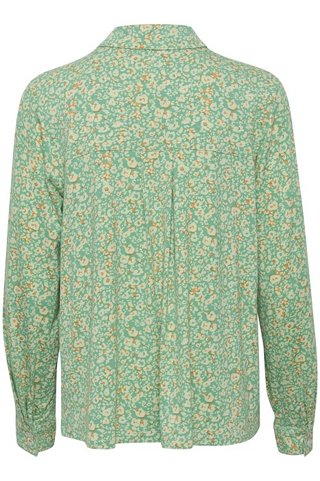 Part Two - SaronaPW Long Sleeve jersey Blouse Greenbriar Leopard Print