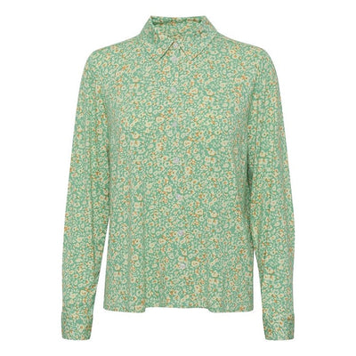 Part Two - SaronaPW Long Sleeve jersey Blouse Greenbriar Leopard Print