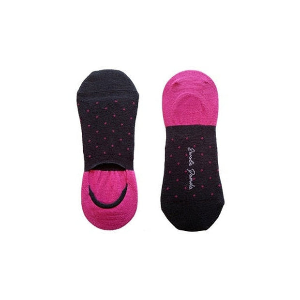 Swole Panda - Unisex Bamboo No Show Socks - Spotted Pink (SP112-L-NS)