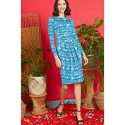 Onjenu - Sydney Knee Length Dress in Sophia Blue