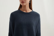 Tirelli - Oversized Ribbed Sleeve Jumper in Orient Blue (K2726)