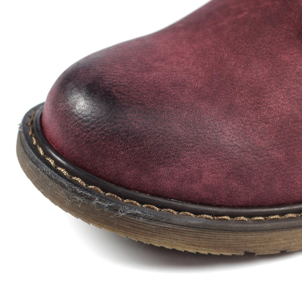 Lunar Shoes - BENSON III Waterproof Ankle Boot with Knitted Cuff in Burgundy