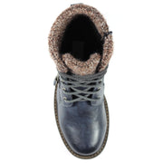 Lunar Shoes - BENSON III Waterproof Ankle Boot with Knitted Cuff in Blue