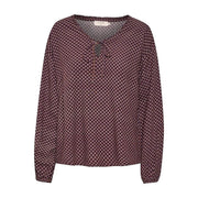 CREAM - CRVimma Long Sleeve Blouse in Ultra Violet Geometric Pattern