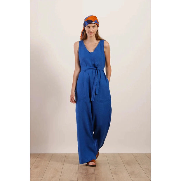 Mat De Misaine -  Phuket - Sleeveless V Neck Linen Jumpsuit