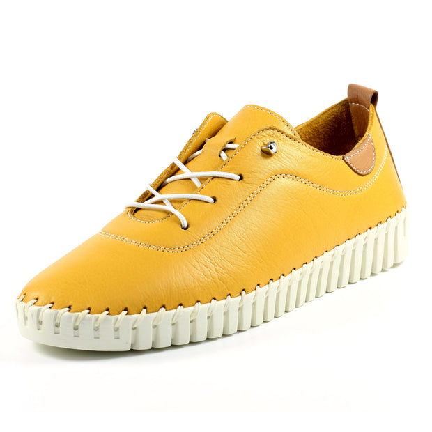 Lunar Shoes - Flamborough Mustard Leather Shoe