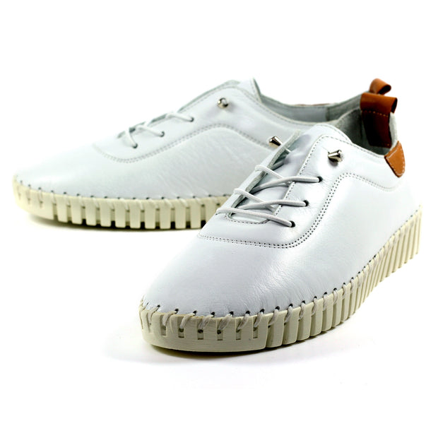 Lunar Shoes - Flamborough White Leather Shoe