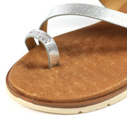 Lunar Shoes - Felicity Toe Loop Mule in Silver