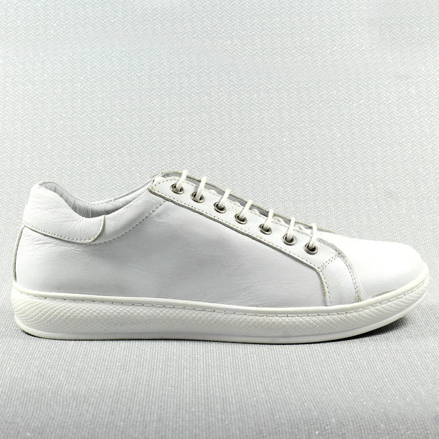 Lazy Dogz Shoes - Forage White Leather Trainer