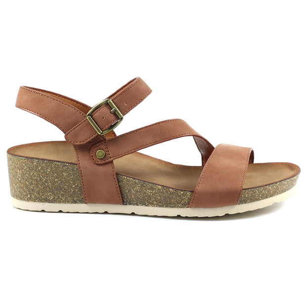 Lunar Shoes - Cluster Wedge Sandal in Tan (JLH358)