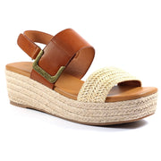 Lunar Shoes - Logan Wedge Sandal in Natural and Tan