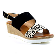 Lunar Shoes - Rise Wedge Sandal in Black