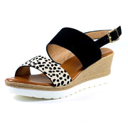 Lunar Shoes - Rise Wedge Sandal in Black