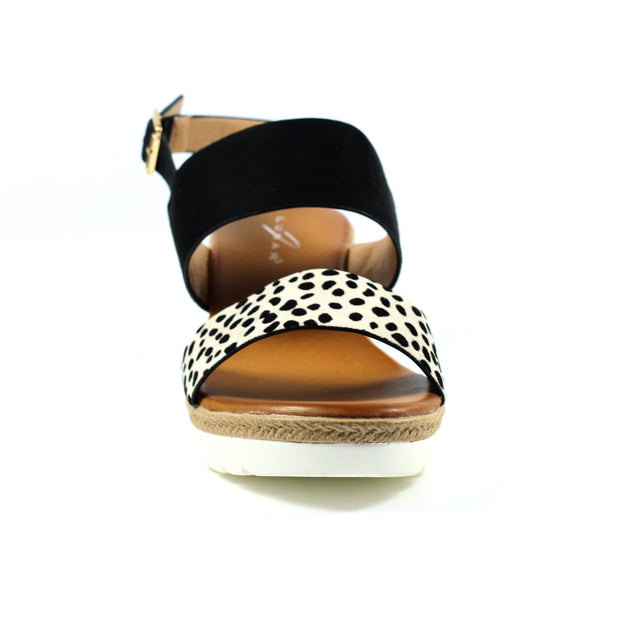 Lunar Shoes - Rise Wedge Sandal in Black