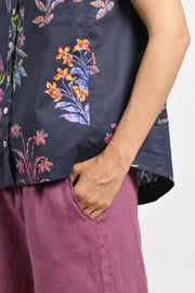 Mat De Misaine - Clapot - Sleeveless shirt in organic cotton Liberty fabric