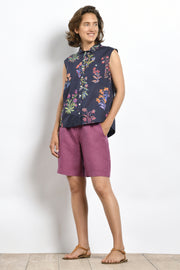 Mat De Misaine - Clapot - Sleeveless shirt in organic cotton Liberty fabric