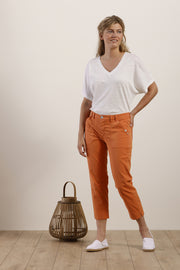 Mat De Misaine - Pimoricou - 3/4 Length Cotton Trouser in Cayenne