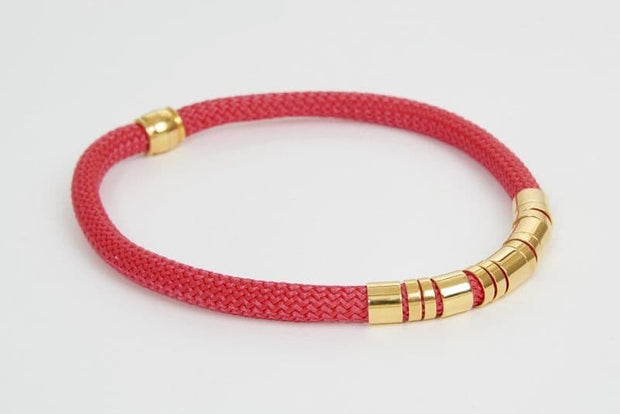 STRATA - Sasha - Black Bracelet with Gold Tubes