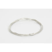 STRATA - Pewter Twist Bangle Small