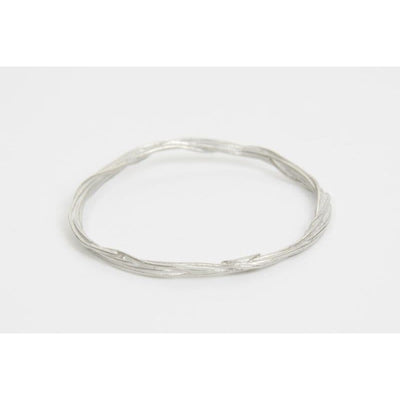 STRATA - Pewter Twist Bangle Small