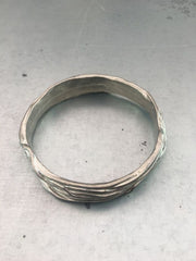 STRATA - Pewter Twist Wide Bangle